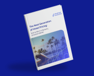 Hospitality eBook cover graphic showing industry imagery and insights